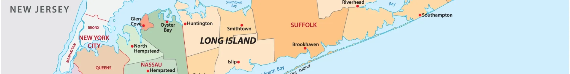 Ny Long Island Map 1920X650